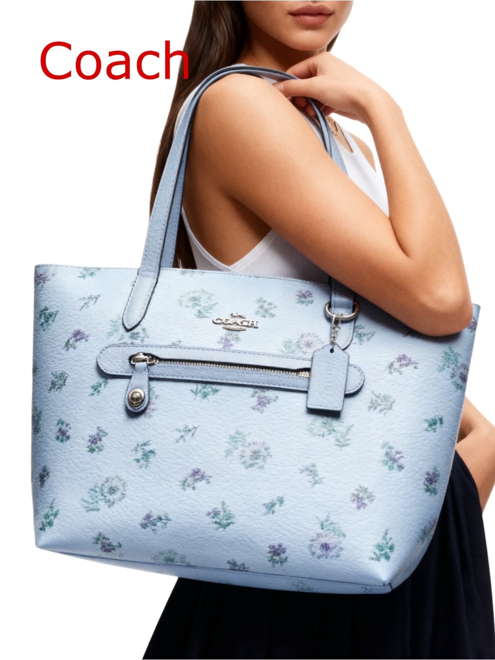 COACH Taylor Tote In Meadow Print Mist